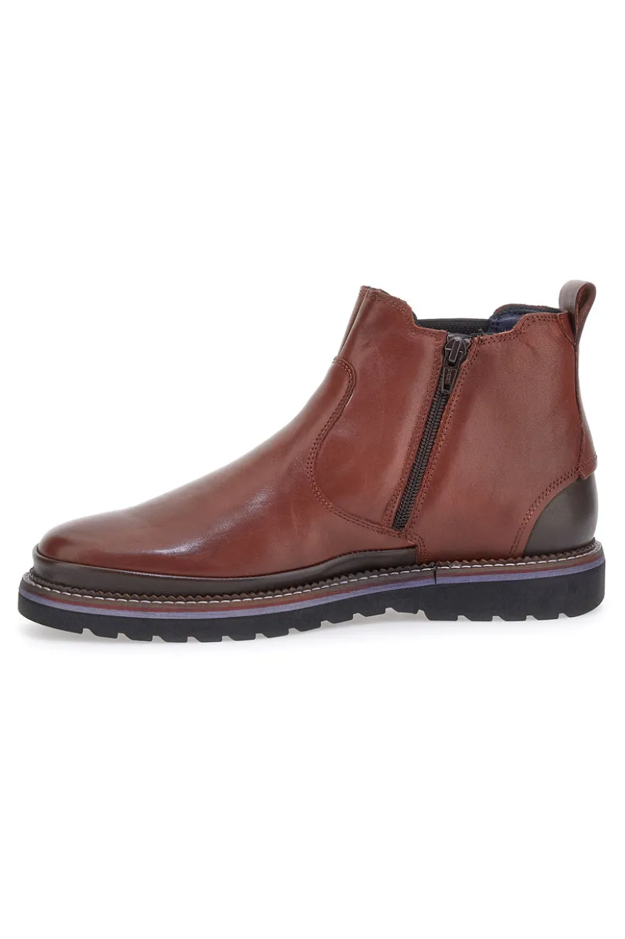 Stivaletti Beatles Chelsea boots marroni in vera pelle con fondo carrarmato Pittarello Eco 252480052