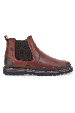 Stivaletti Beatles Chelsea boots marroni in vera pelle con fondo carrarmato Pittarello Eco 252480052