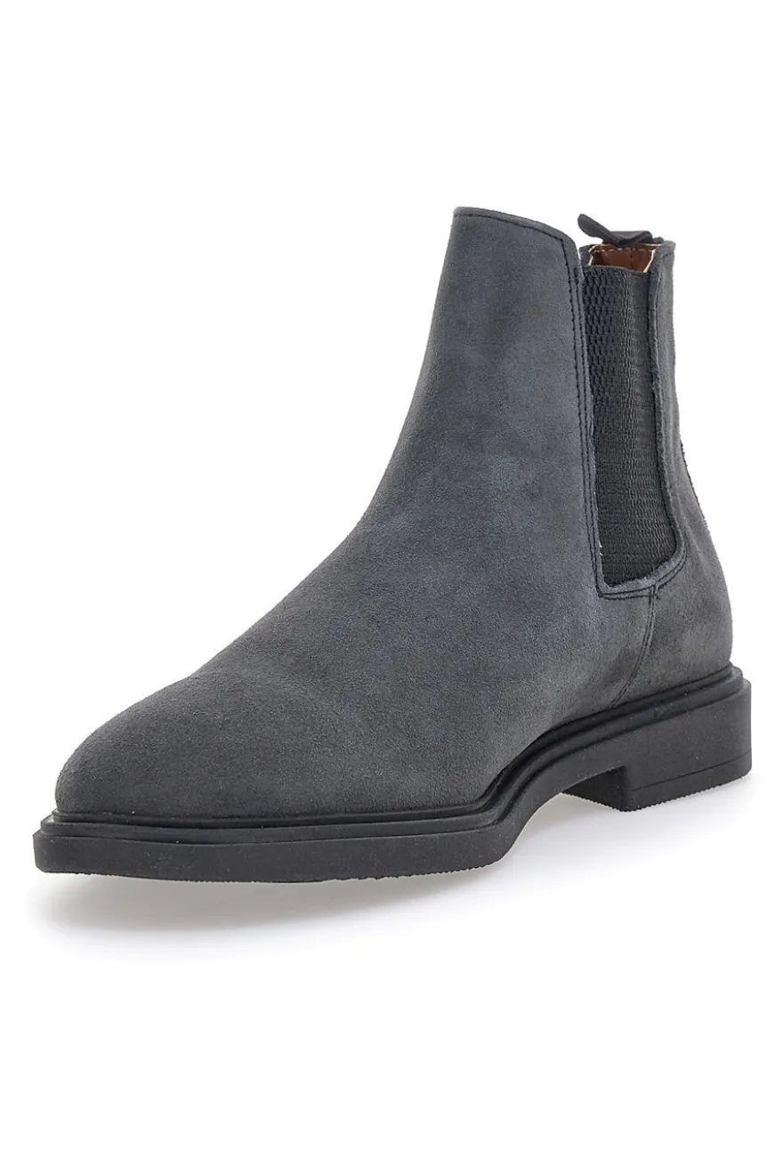 Stivaletti Beatles Grigi in Vera Pelle Laterali MAX DILLAN 6991