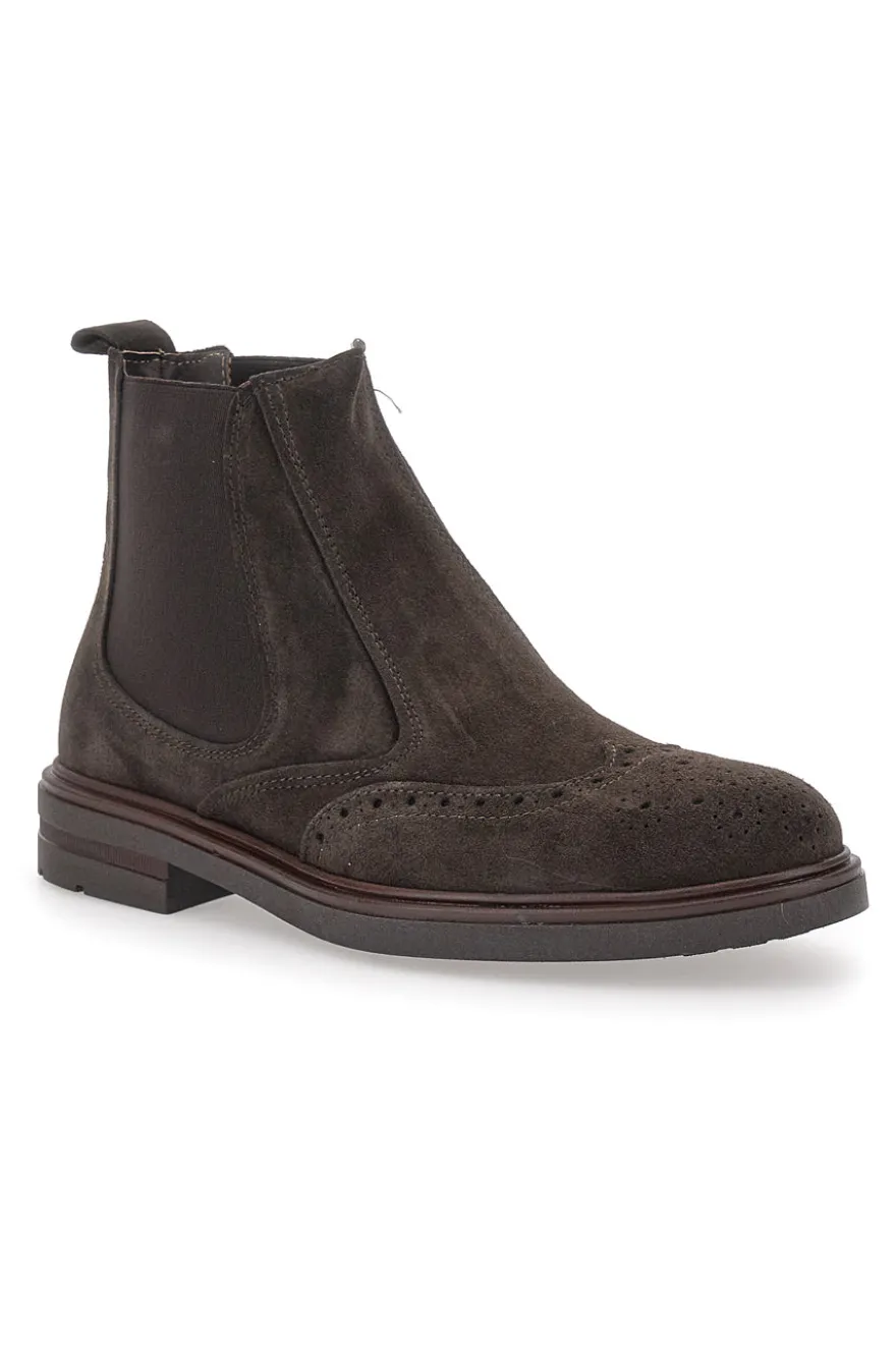 Stivaletti Beatles Marroni In Vera Pelle Pittarello Class 044