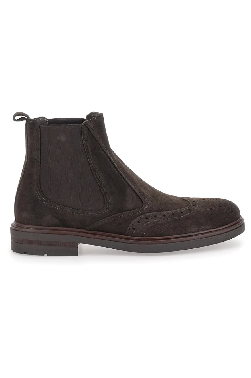 Stivaletti Beatles Marroni In Vera Pelle Pittarello Class 044