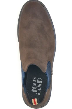 Stivaletti beatles marroni effetto spazzolato con elastici Johes land 180141