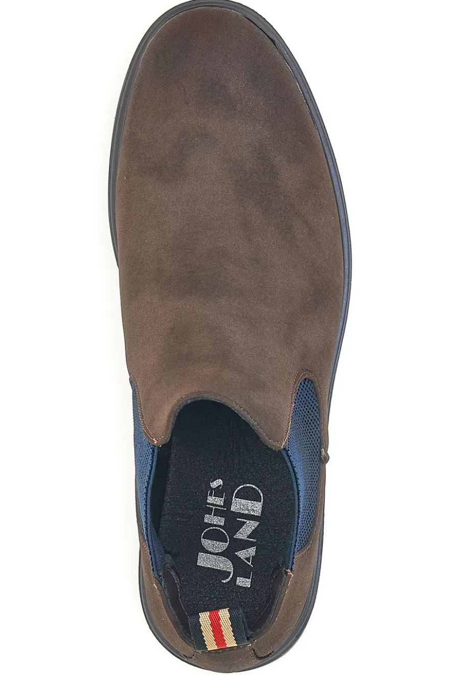 Stivaletti beatles marroni effetto spazzolato con elastici Johes land 180141