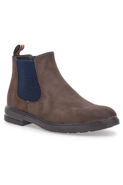 Stivaletti beatles marroni effetto spazzolato con elastici Johes land 180141