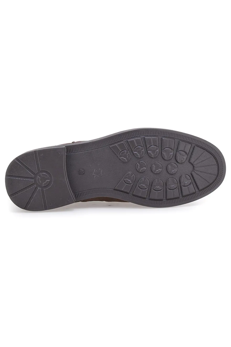 Stivaletti beatles marroni effetto spazzolato con elastici Johes land 180141