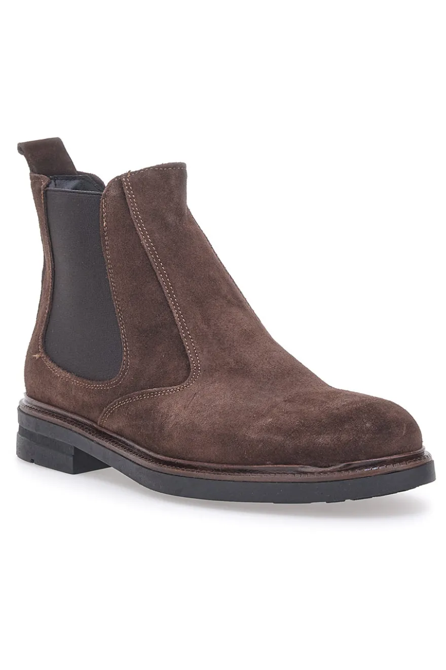 Stivaletti Beatles Marroni in Pelle Scamosciata Claremorris 042