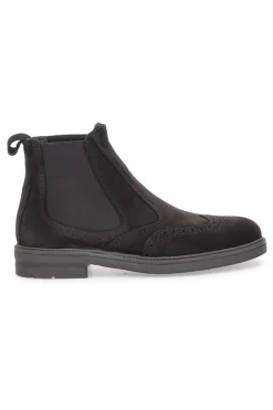 Stivaletti Beatles marroni in camoscio con lavorazione brogue Pittarello 44