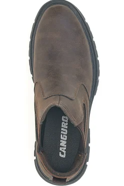 Stivaletti Beatles marroni con inserti elastici Canguro CA877