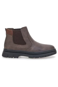 Stivaletti Beatles marroni con inserti elastici Canguro CA877