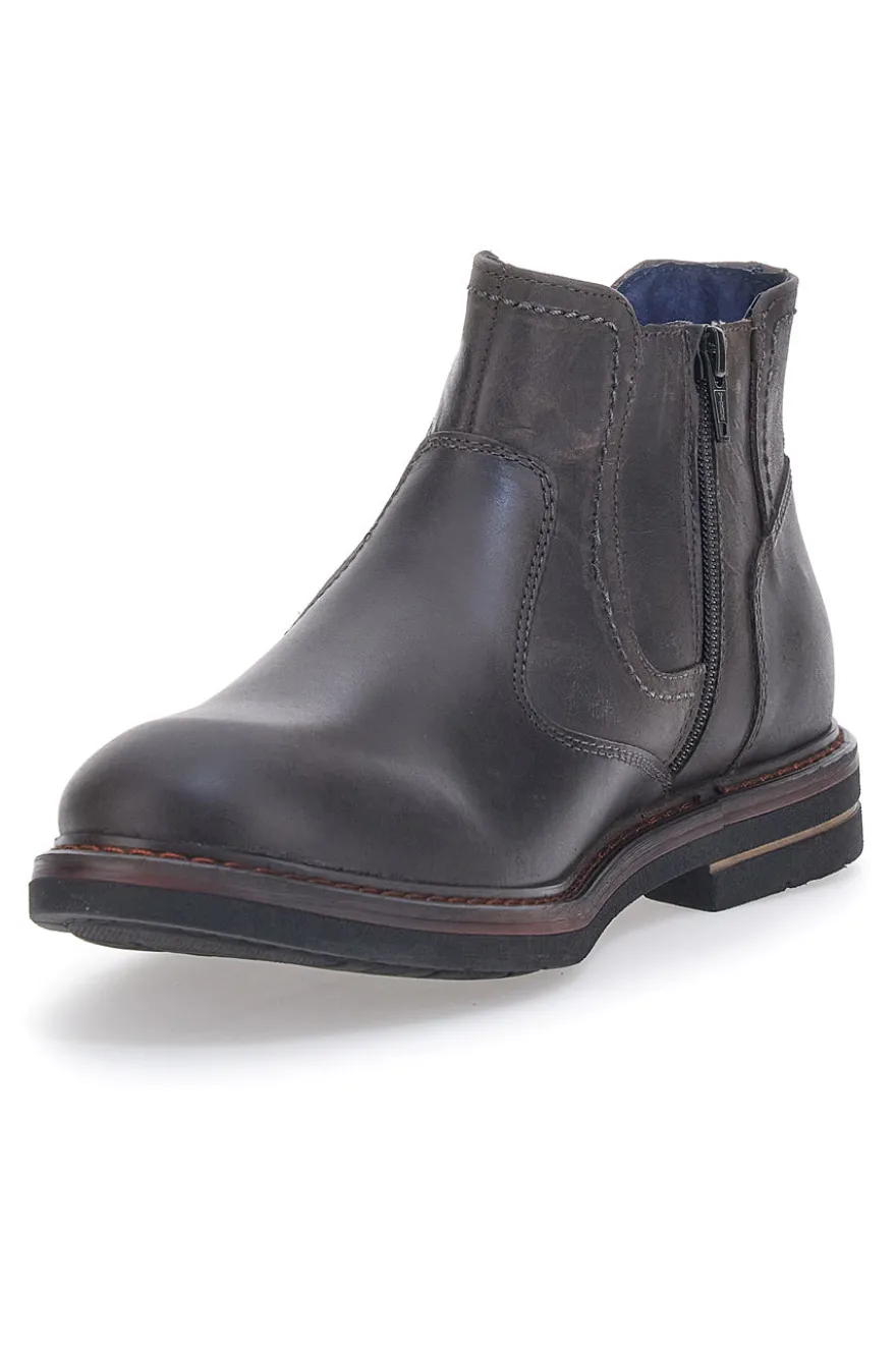 Stivaletti Beatles Marroni Out Put 72064 Vera Pelle