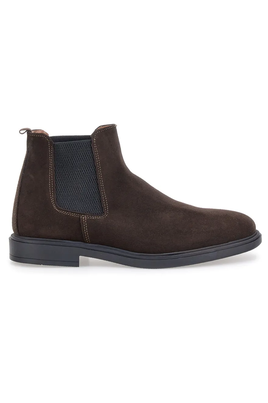 Stivaletti Beatles Marroni in Vera Pelle con Elastici Laterali MAX DILLAN 6991