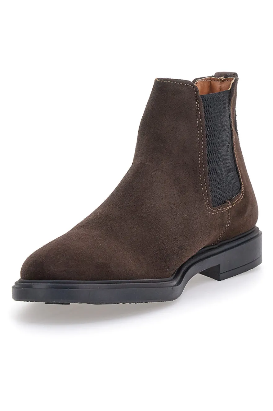 Stivaletti Beatles Marroni in Vera Pelle con Elastici Laterali MAX DILLAN 6991