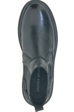 Stivaletti Beatles neri con inserti elastici Andrea Bruni 1293A02