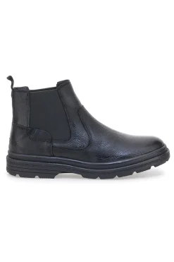 Stivaletti Beatles neri con inserti elastici Andrea Bruni 1293A02