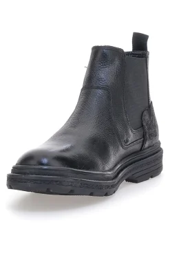 Stivaletti Beatles neri con inserti elastici Andrea Bruni 1293A02