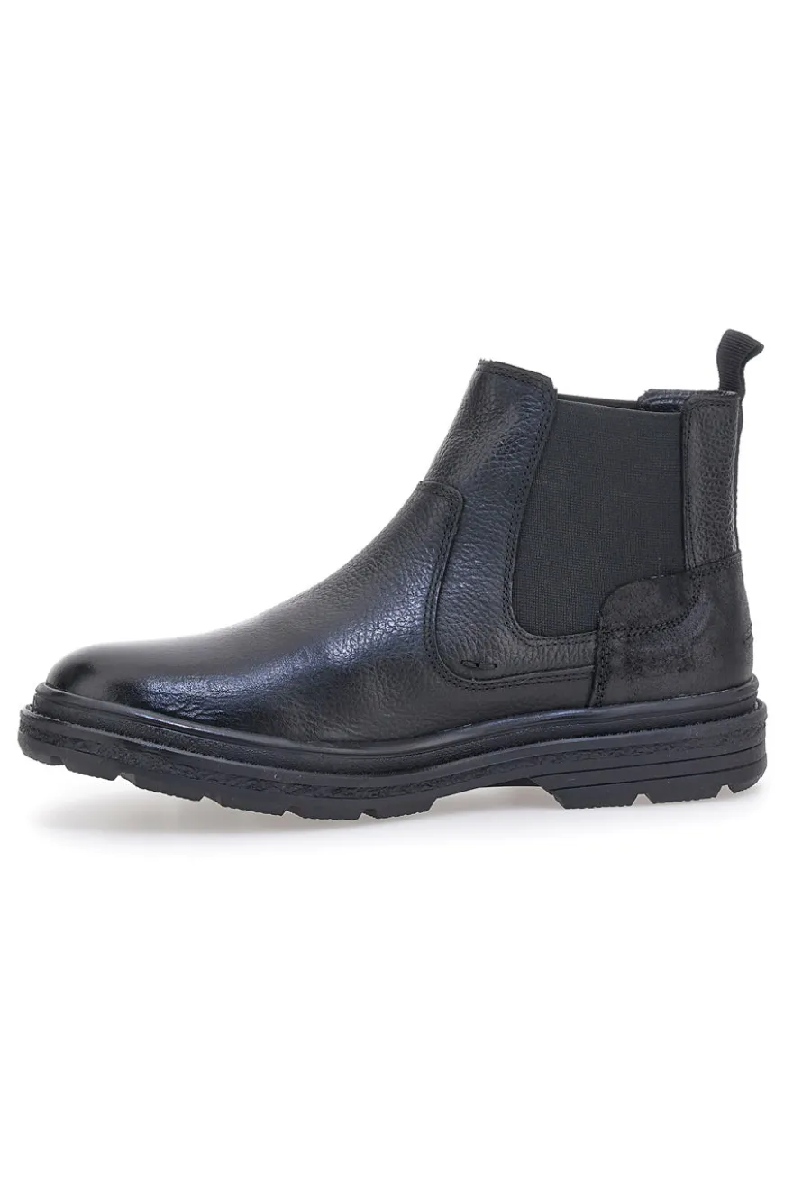 Stivaletti Beatles neri con inserti elastici Andrea Bruni 1293A02