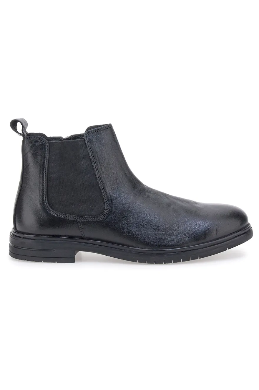 Stivaletti Beatles Neri Con Cerniera Max Dillan 600