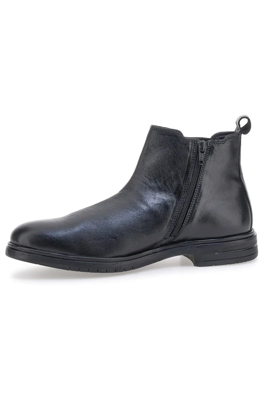 Stivaletti Beatles Neri Con Cerniera Max Dillan 600
