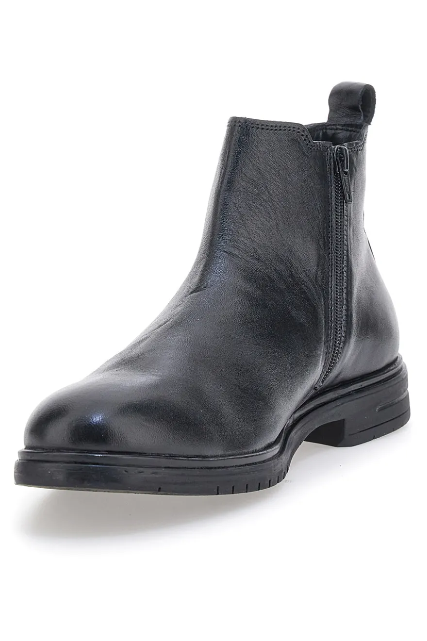 Stivaletti Beatles Neri Con Cerniera Max Dillan 600