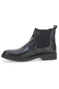 Stivaletti Beatles neri in pelle con inserti elasticizzati Pittarello Focus 042