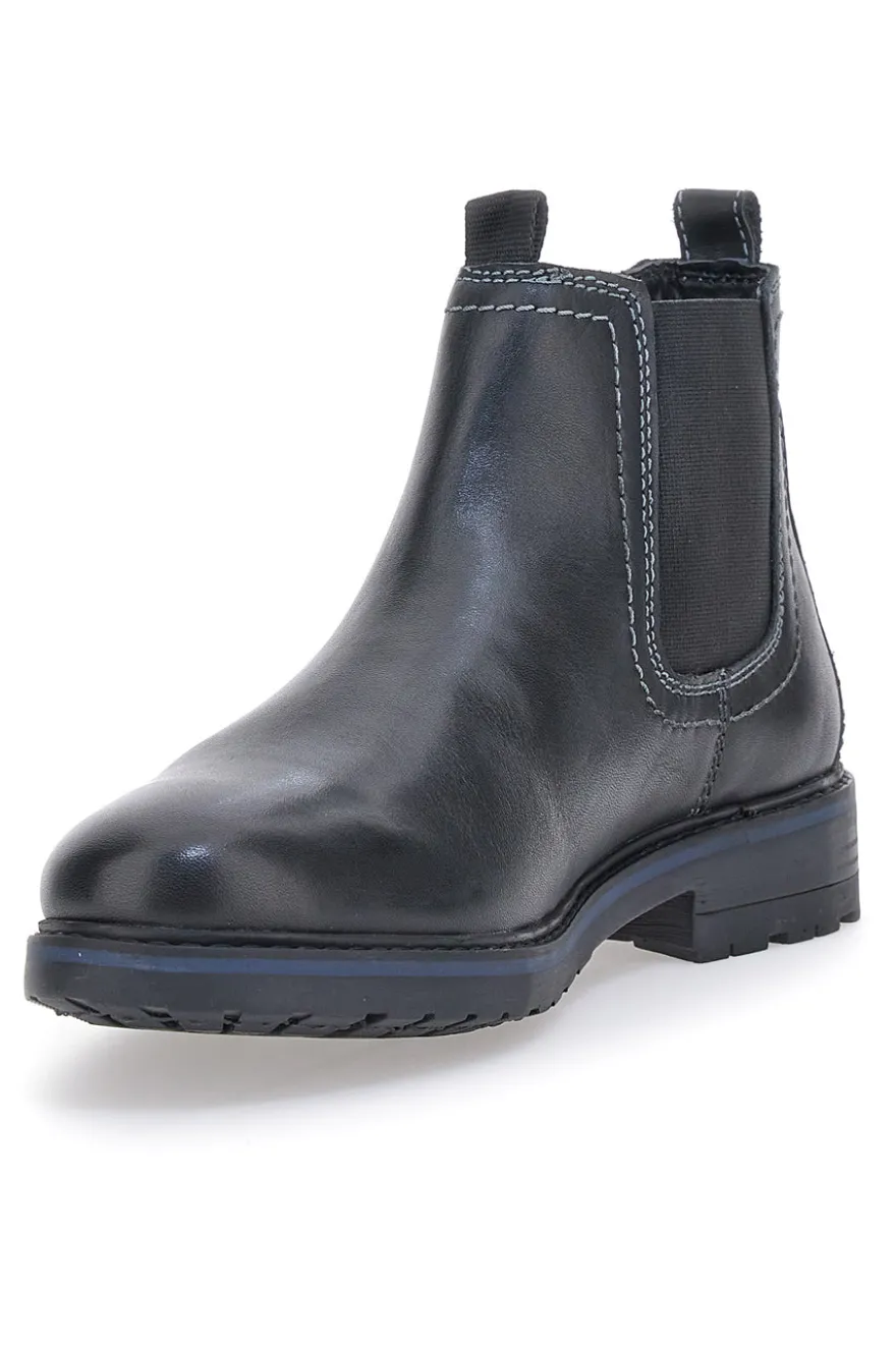 Stivaletti Beatles Neri In Vera Pelle Marina Militare 1424