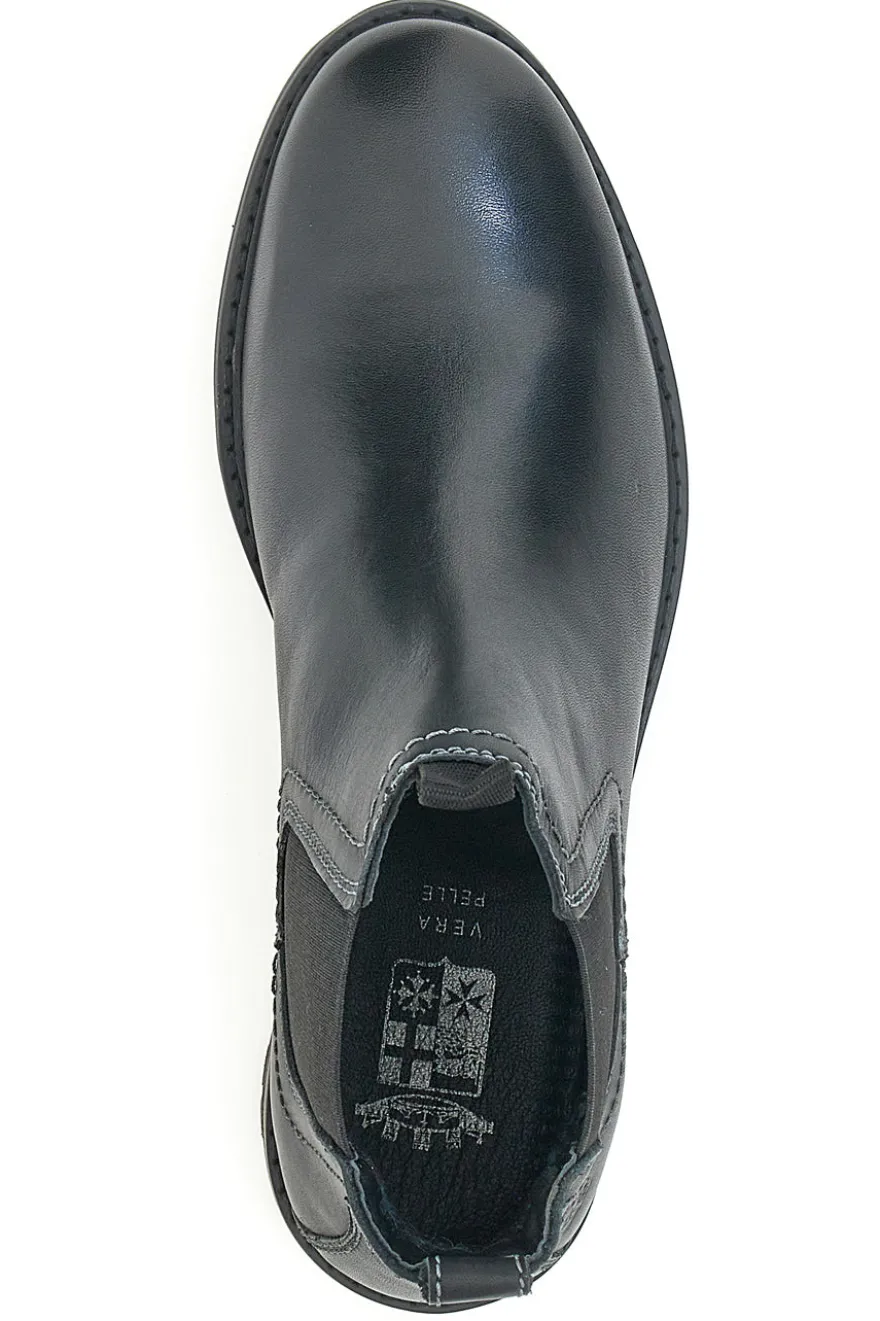 Stivaletti Beatles Neri In Vera Pelle Marina Militare 1424