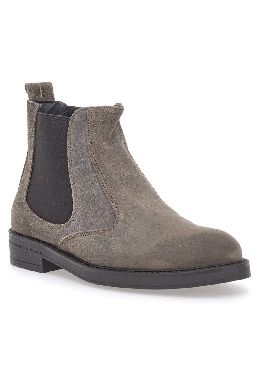 Stivaletti Beatles Tortora in Pelle Scamosciata Longford 09