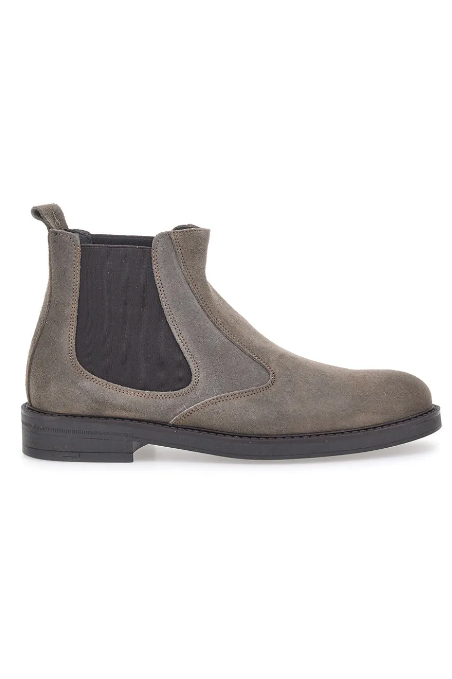 Stivaletti Beatles Tortora in Pelle Scamosciata Longford 09