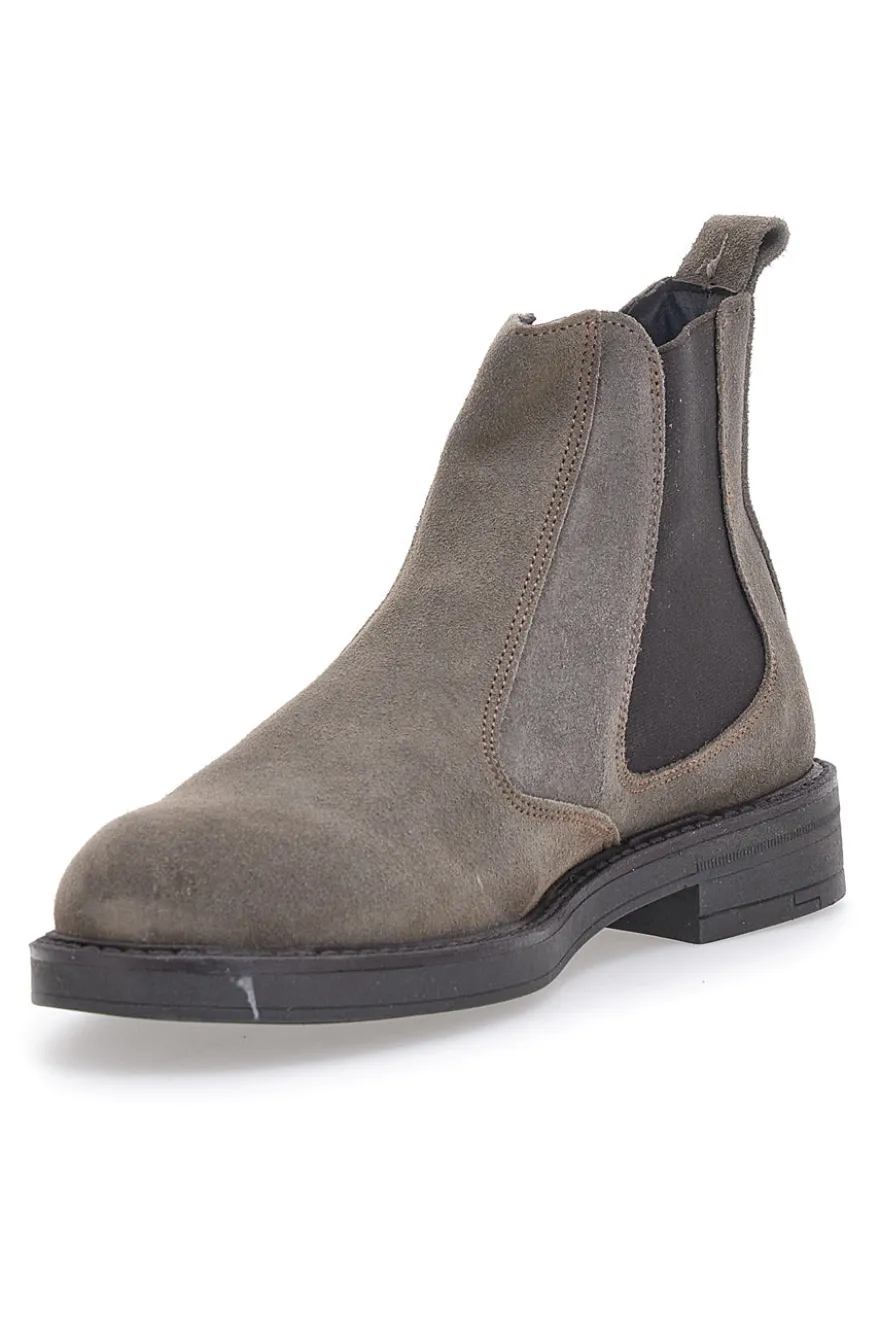 Stivaletti Beatles Tortora in Pelle Scamosciata Longford 09