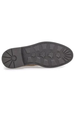 Stivaletti Beatles tortora in camoscio con lavorazione brogue Pittarello 44