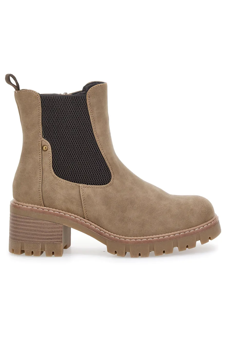 Stivaletti Beige Chelsea Con tacco a Blocco Altemberg 6