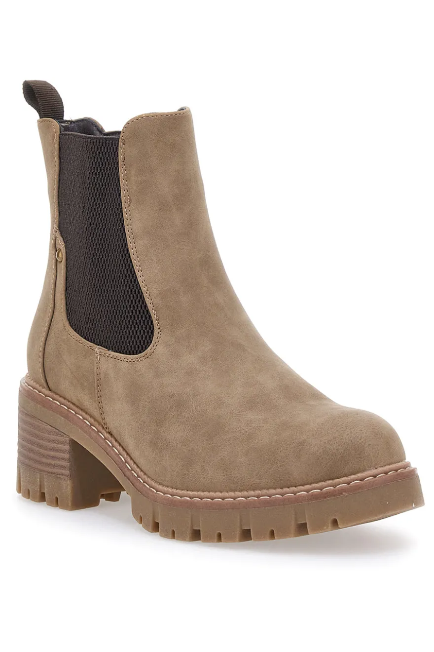 Stivaletti Beige Chelsea Con tacco a Blocco Altemberg 6
