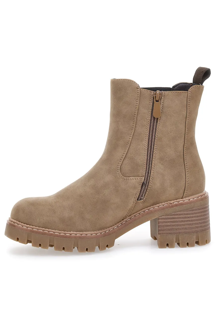 Stivaletti Beige Chelsea Con tacco a Blocco Altemberg 6