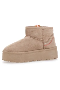 Stivaletti Beige Con Pelo e Flatform ME&ME 002