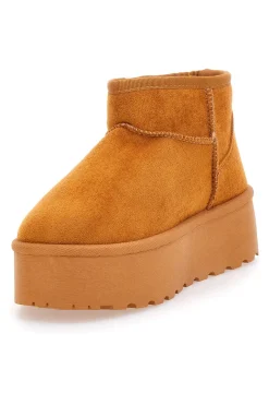 Stivaletti beige effetto pantofola con platform e interno in pelo Pittarello Love PK1497C