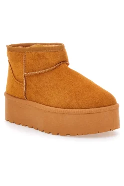 Stivaletti beige effetto pantofola con platform e interno in pelo Pittarello Love PK1497C