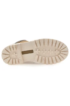 Stivaletti beige imbottiti suola carrarmato Cotton belt Ellie Nbk