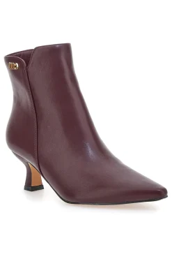 Stivaletti bordeaux con tacco a rocchetto Mon dieu BZD200Q5