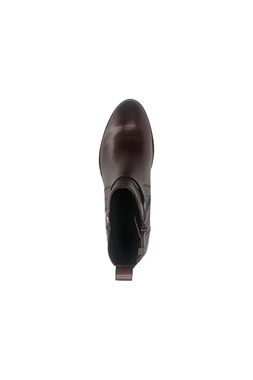 Stivaletti bordeaux in pelle caldi con fibbia Bagatt D15AMQ374000