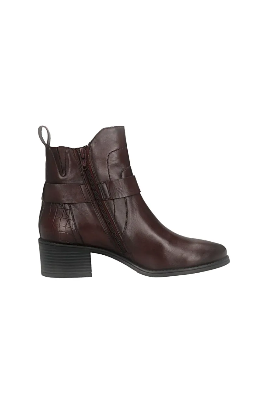 Stivaletti bordeaux in pelle caldi con fibbia Bagatt D15AMQ374000
