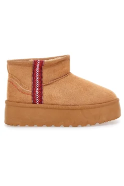 Stivaletti Camel Con Pelo e Flatform ME&ME 002