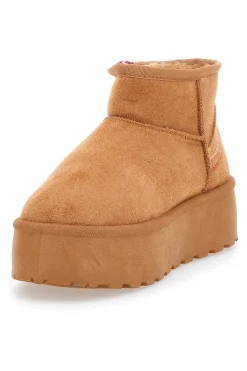 Stivaletti Camel Con Pelo e Flatform ME&ME 002