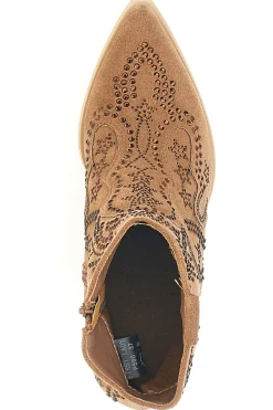 Stivaletti Camel Con Strass First Lady P590