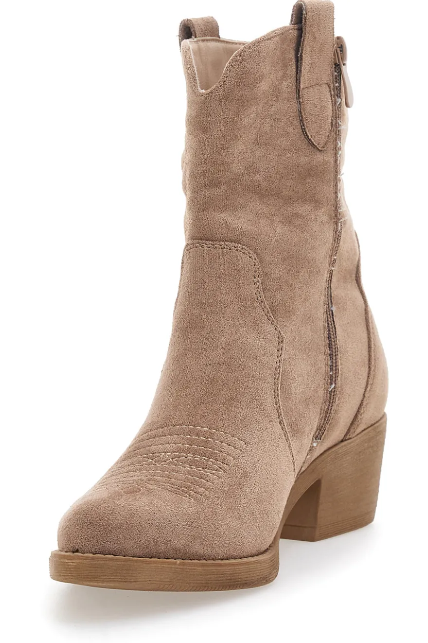 Stivaletti Camperos Beige Dame Rose 1203