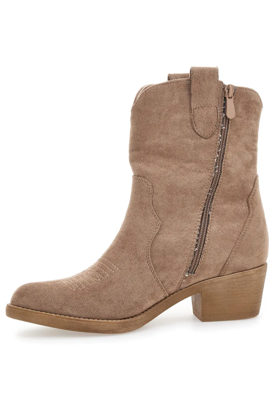 Stivaletti Camperos Beige Dame Rose 1203