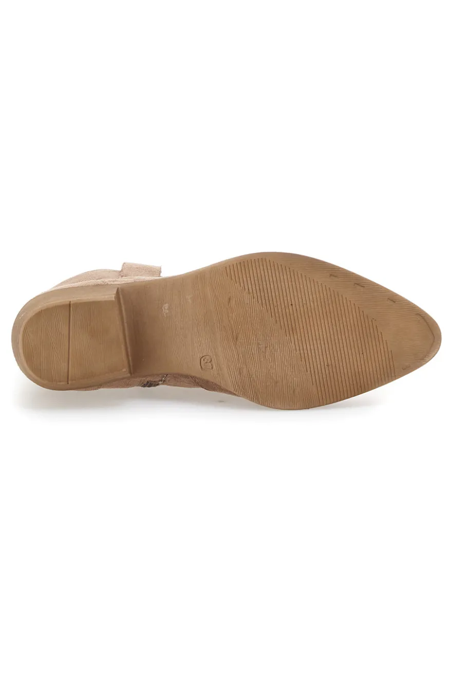 Stivaletti Camperos Beige Dame Rose 1203