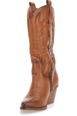 Stivaletti Camperos Cammello con ricami FIRST LADY 494