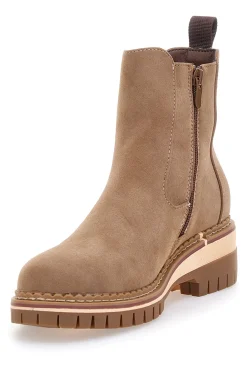 Stivaletti chelsea beige con suola carrarmato Altemberg 2