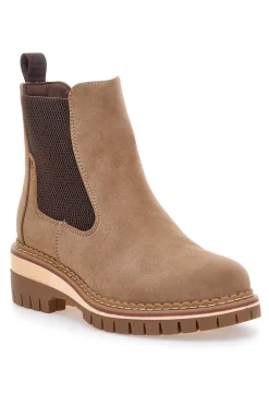 Stivaletti chelsea beige con suola carrarmato Altemberg 2