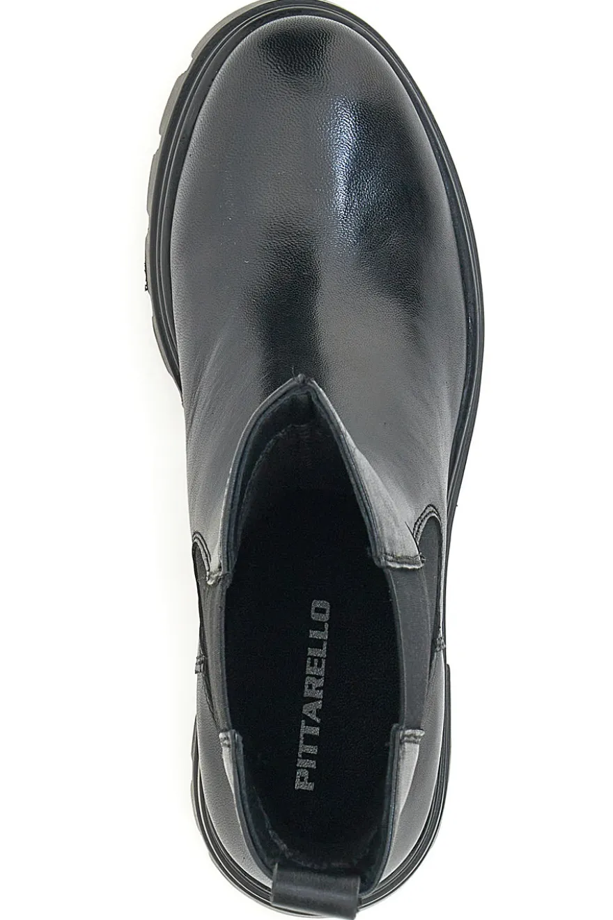 Stivaletti Chelsea Boots Neri Vera Pelle Pittarello 14110